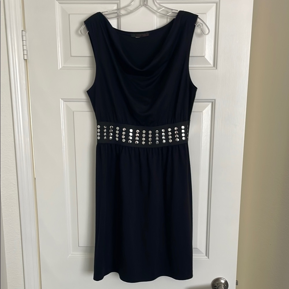 M&M'S Black Sheath Dress with Silver Embellishments